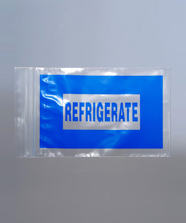 9" x 12" 2 Mil Blue Refrigerate Printed Zip Reclosable Lock Bags, 1000/CS