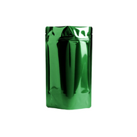 4 oz Green Mylar Stand Up Pouches w/ Zip