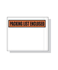 4.5" x 5.5" Packing List Enclosed, Printed