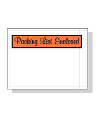 4.5" x 6" Packing List Enclosed, Printed