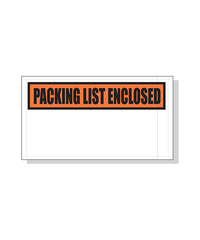 5.5" x 10" Packing List Enclosed, Printed