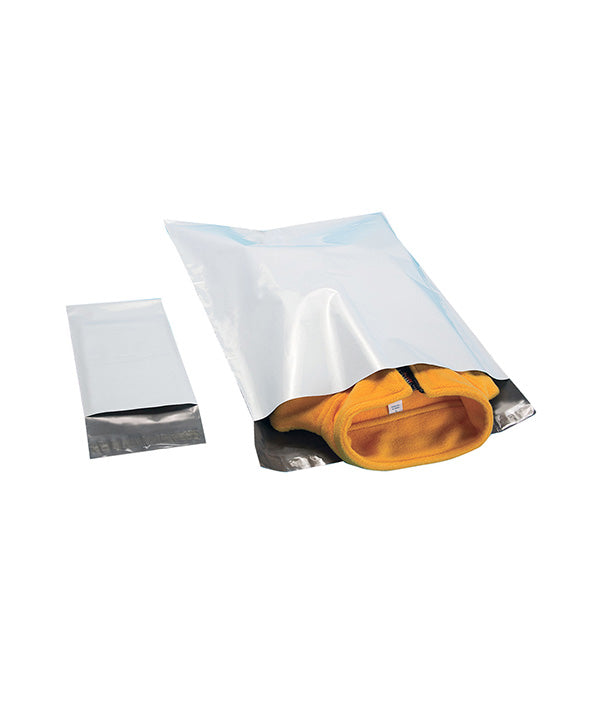 14" x 17" 2.5 Mil White Poly Mailers Non-Perforated