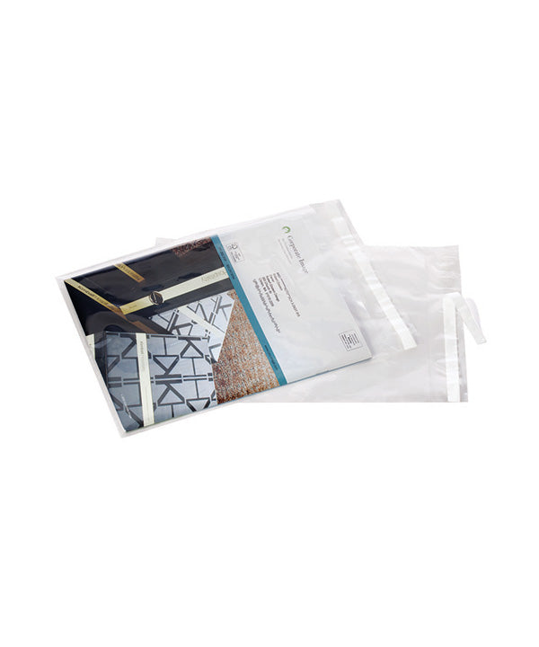 9" x 12"  2 Mil Clear Postal Approved Lip N Tape Mailing Bags