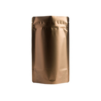 4 oz Satin Bronze Mylar Stand Up Pouches w/ Zip