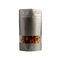 8 oz Silver Rice Paper Stand up Pouches